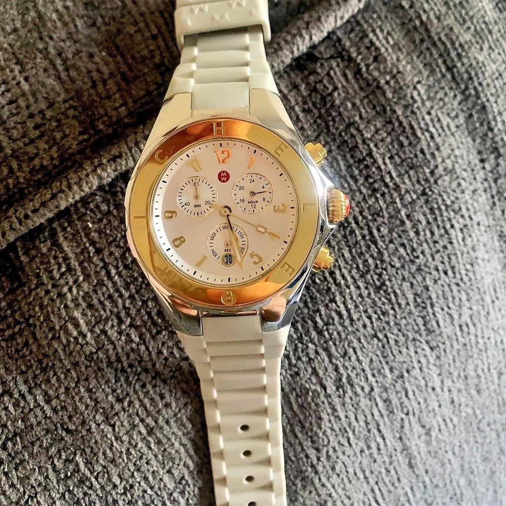 Michele Two-Tone Gold and Silver Watch